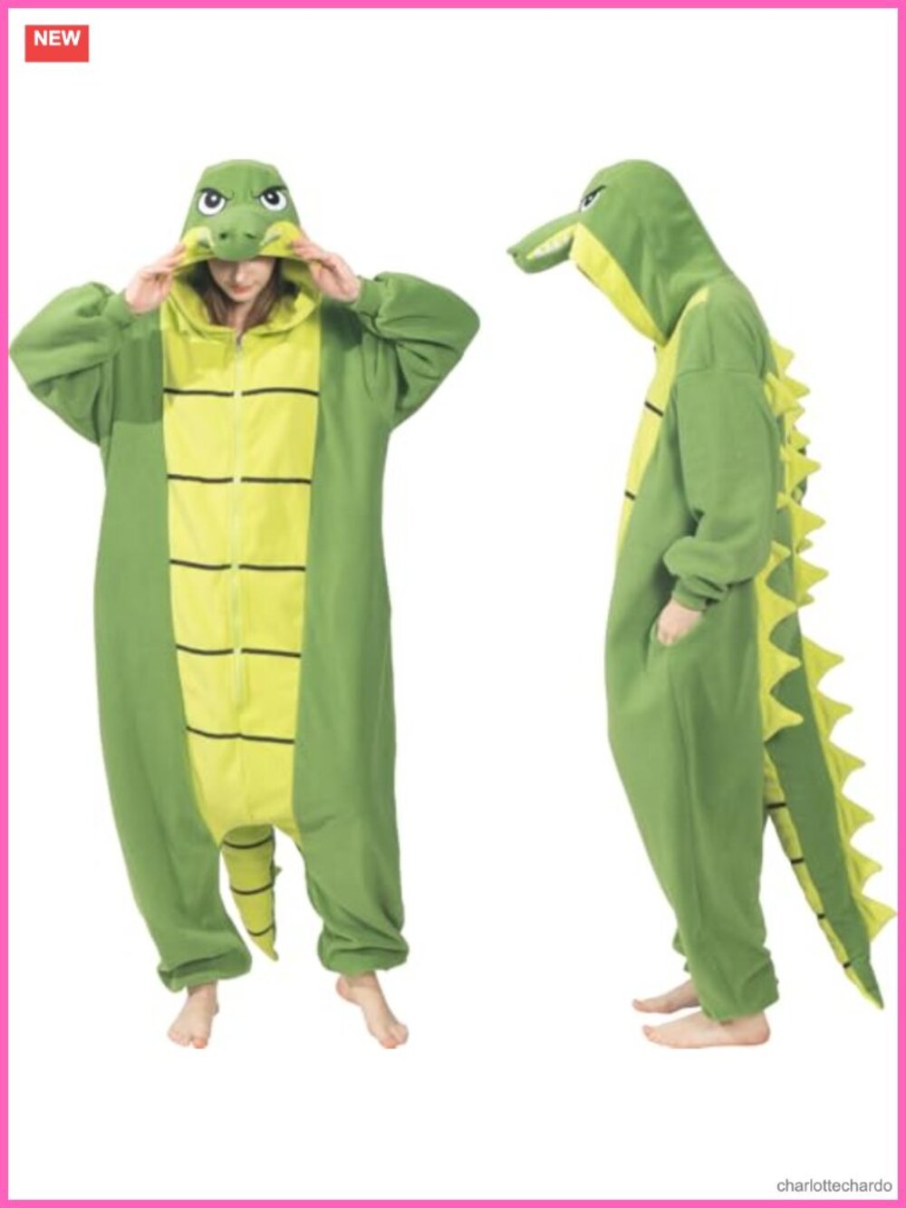 Realistic Alligator Crocodile Onesie Adult Costume Pajamas Cosplay Fleece